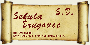 Sekula Drugović vizit kartica